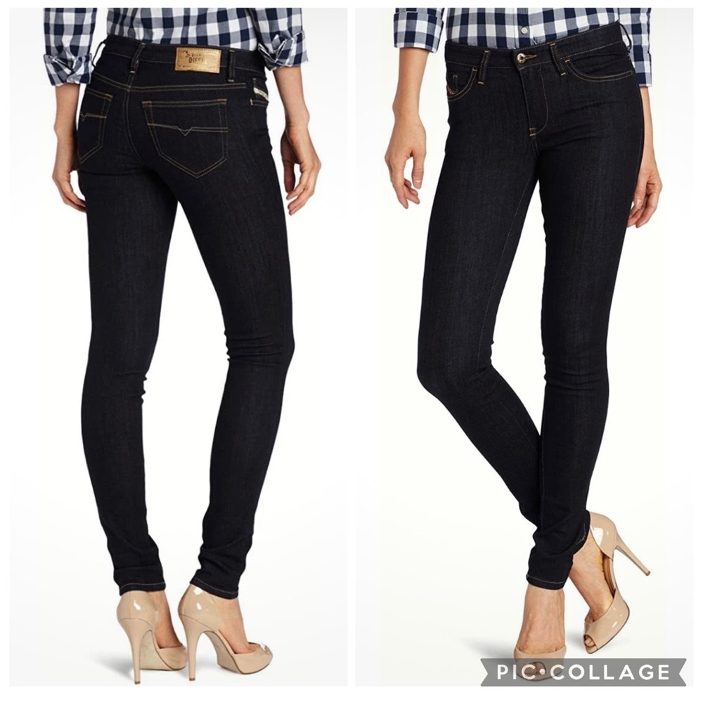 Diesel Skinzee Super Slim Skinny Regular Waist Wash 0813C